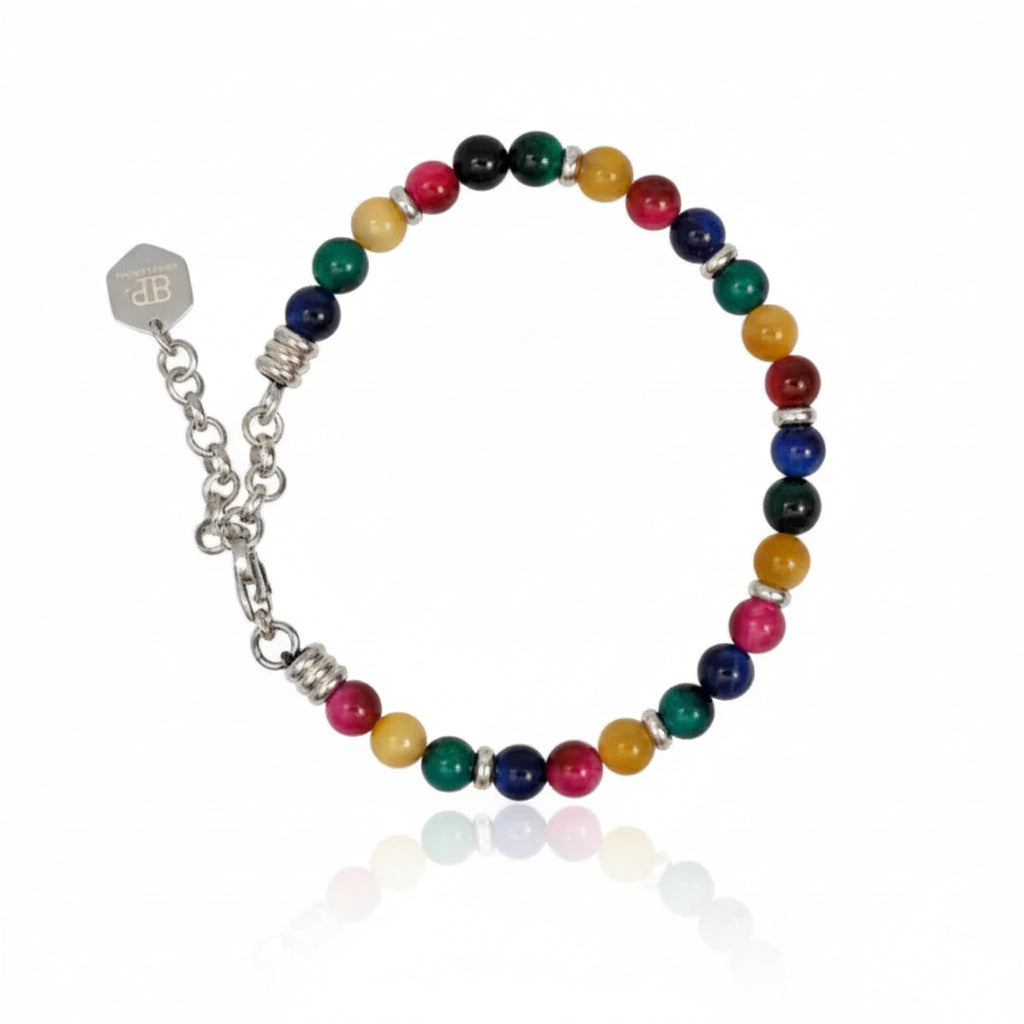 Steine: mehrfarbiges Hartsteinarmband