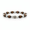 Ocean Carrara Armband – Howlith, Walnuss und Hämatit