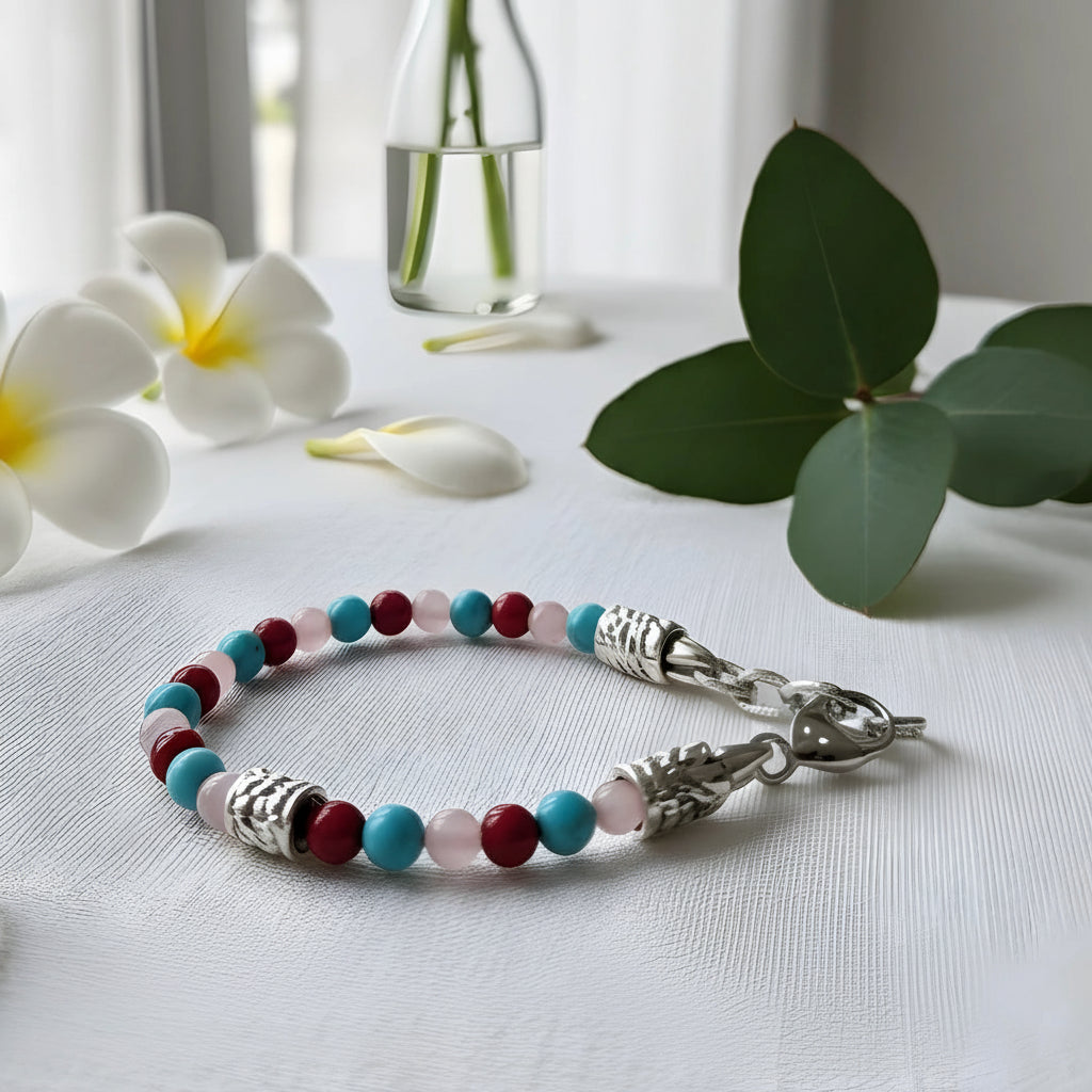 Bracciale di Giada rosa e Turchese Ocean Costa Rica