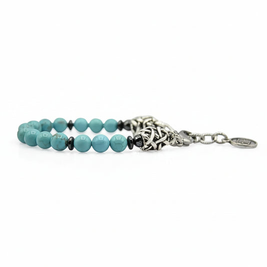 Bracciale Zenit - Turchese ematite e terminali Argento