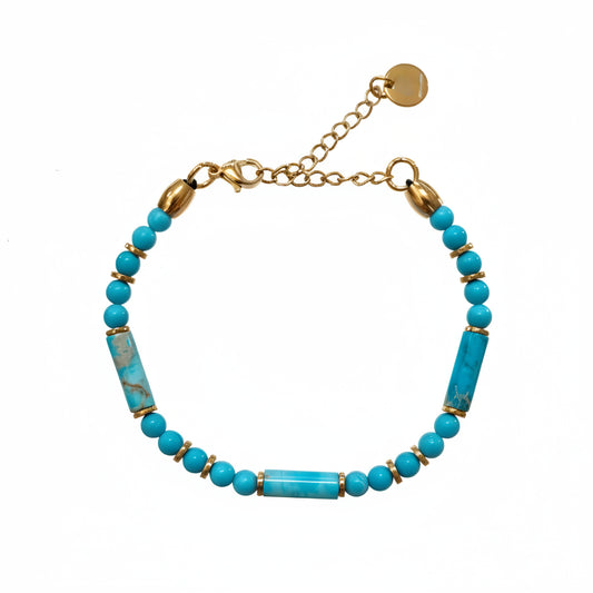 Bracciale stones Pasta Turchese 4 mm