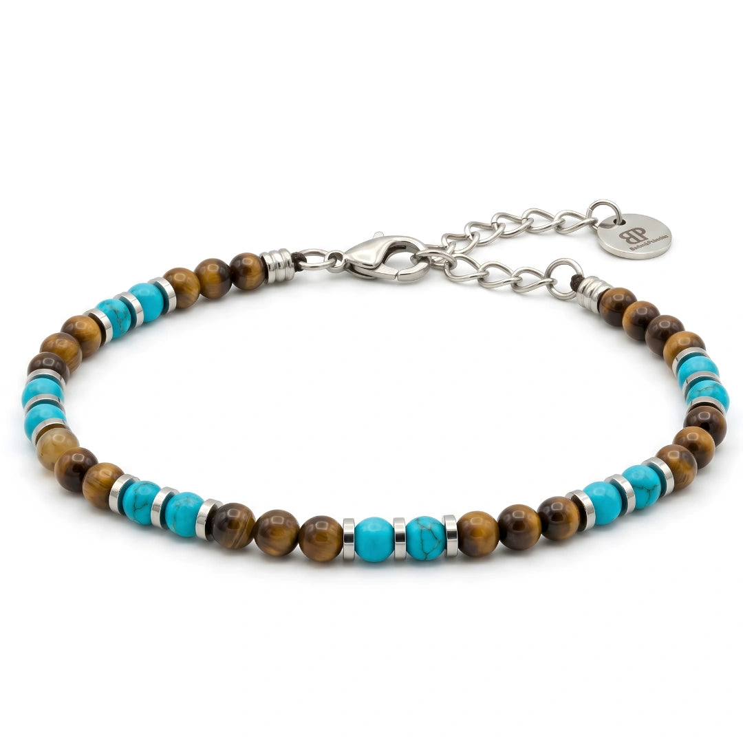 Bracciale stones Bracciale Occhio di Tigre Pasta Turchese