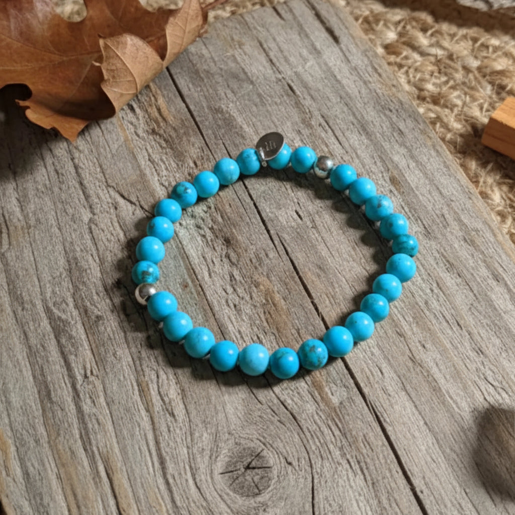 Stones bracciale turchese elastico
