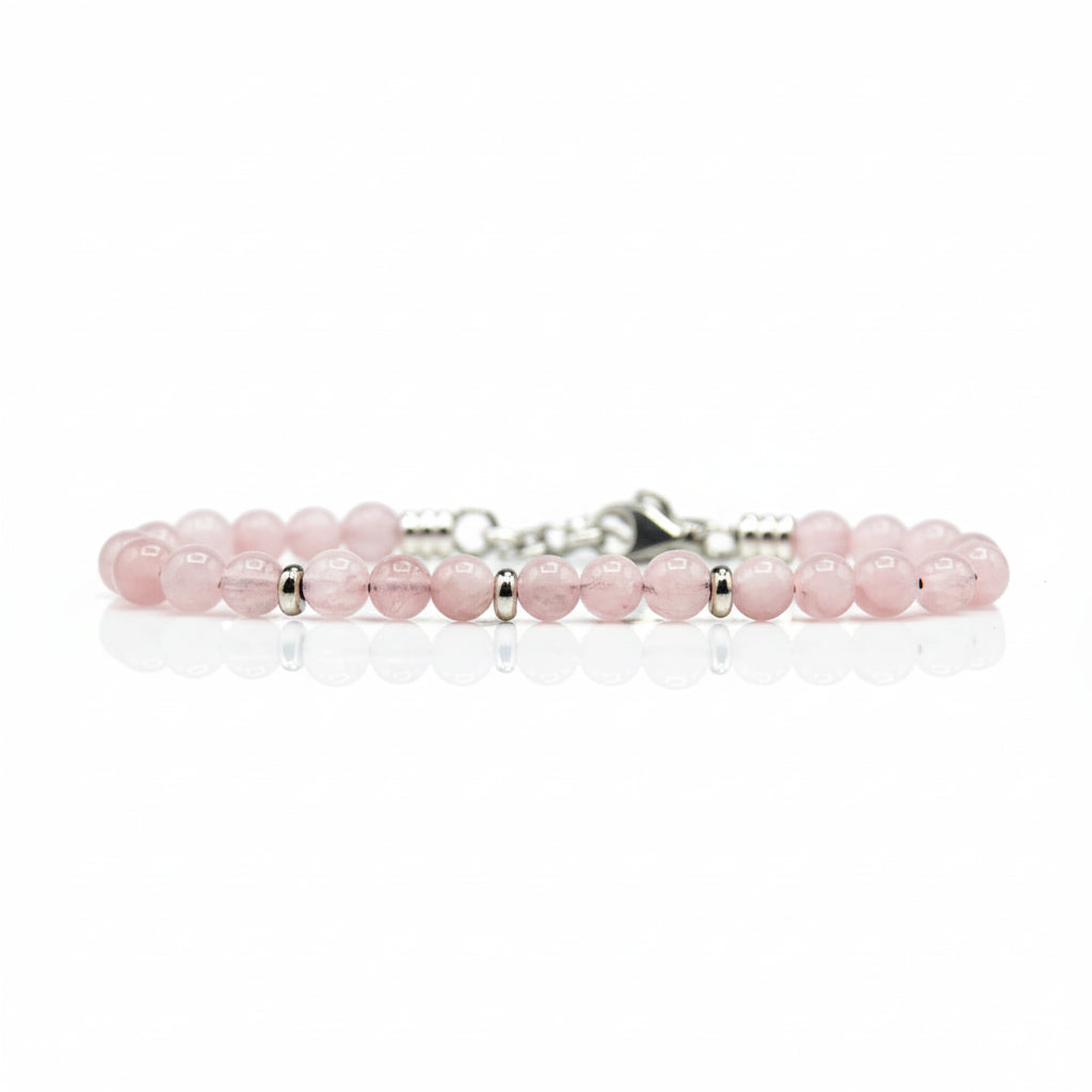 bracciale quarzo rosa