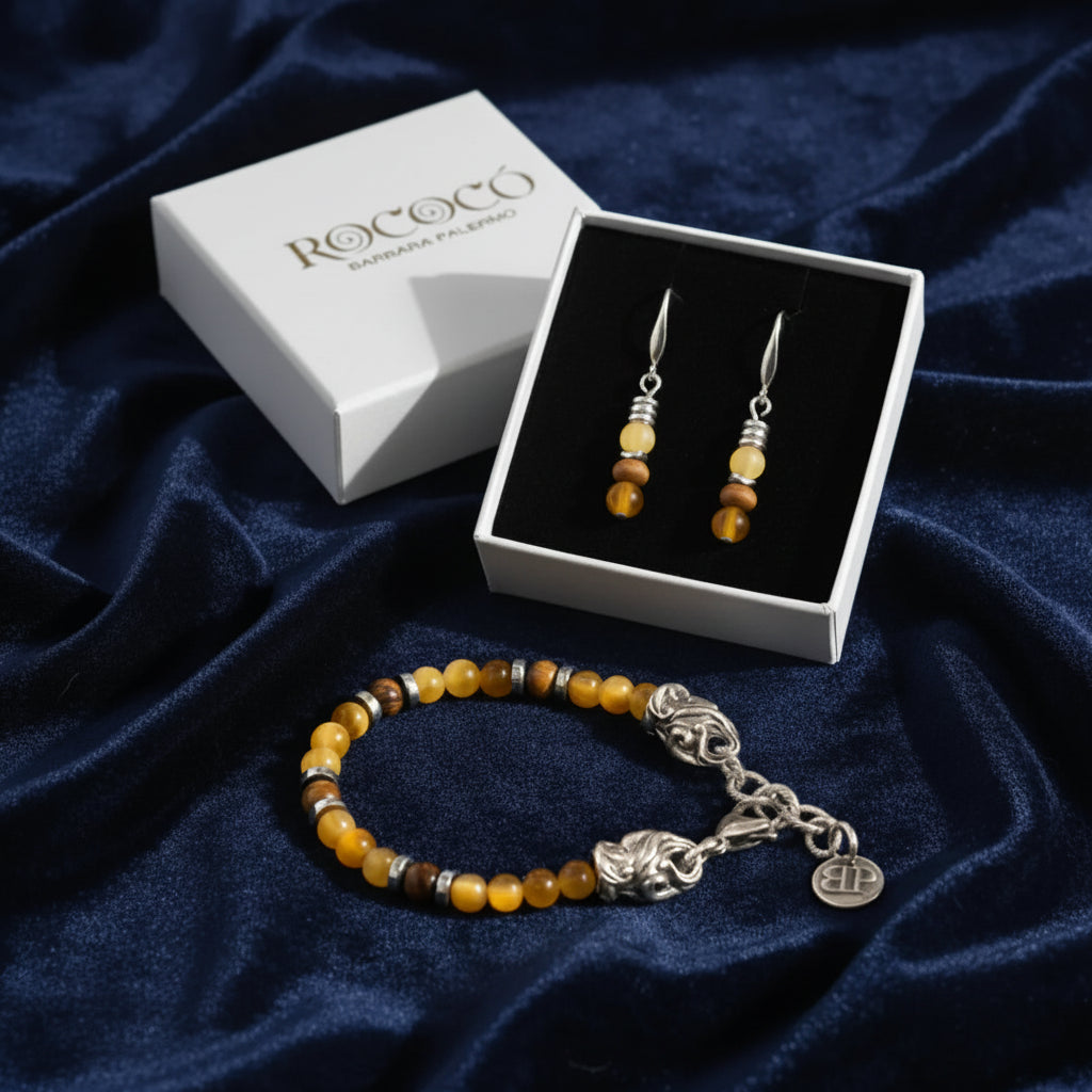 Sahara Rokoko-Set – Armband + Ohrringe