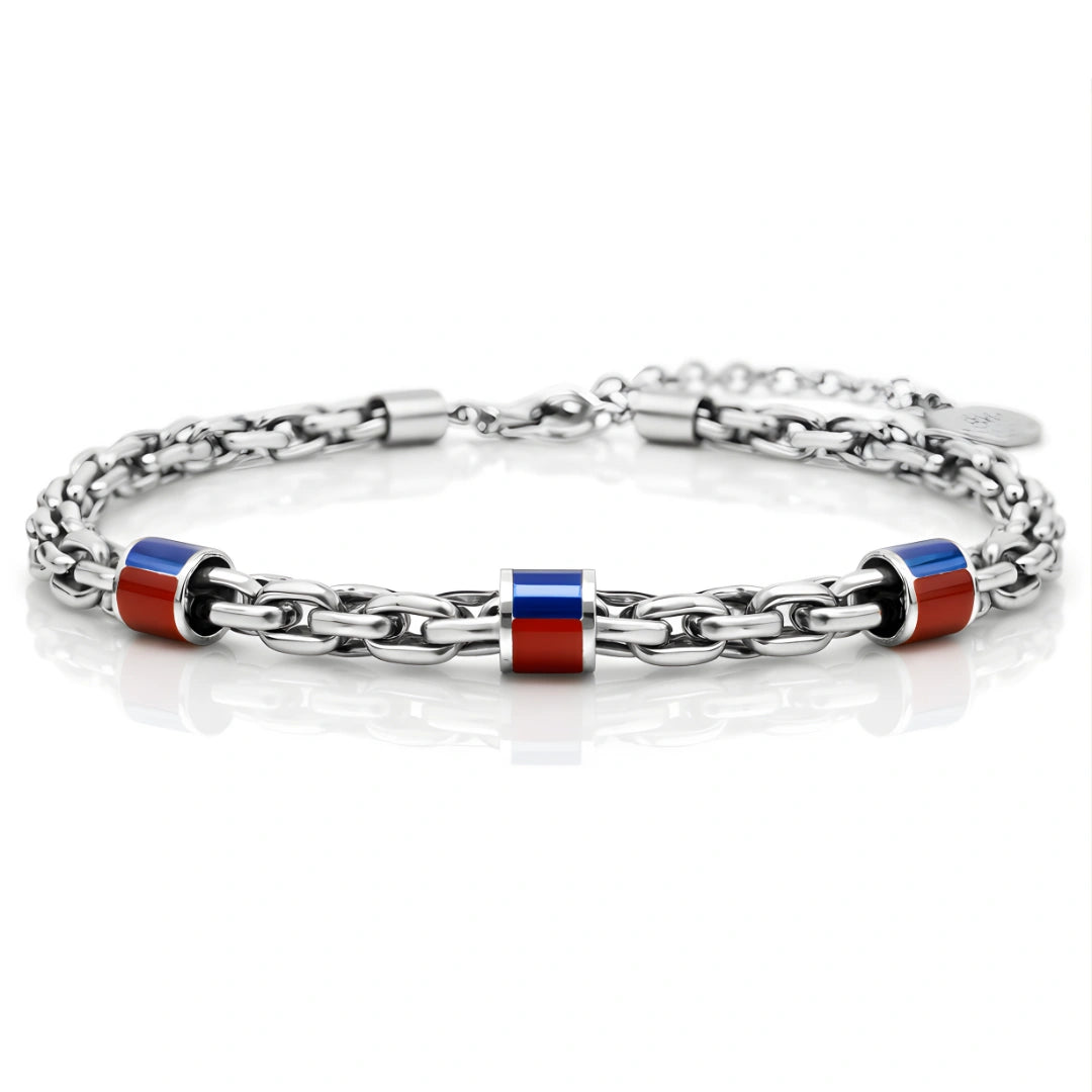 Steine: mehrfarbiges Hartsteinarmband