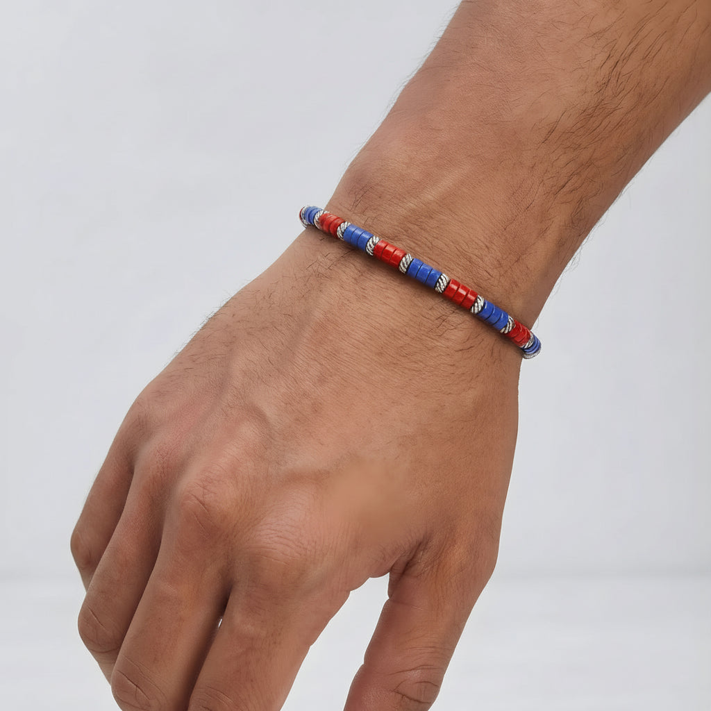 Bracciale Rosso Blu Urban Fan