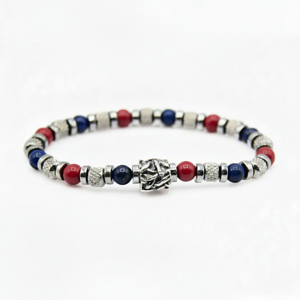 Lila Tigerauge-Armband PASSION mit Silberanschlüssen