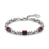 Bracciale Rosso Blu  Tifosi Bold 02 acciaio 316 L