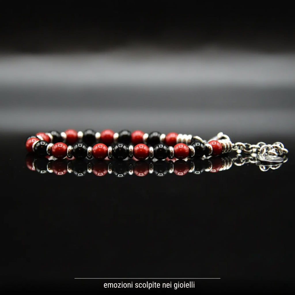 Braccialetto Rosso Nero - Passione e Stile Senza Tempo