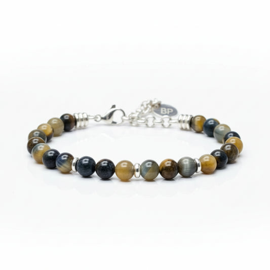Bracciale stones Safari Occhio di Tigre Grigio 6 mm
