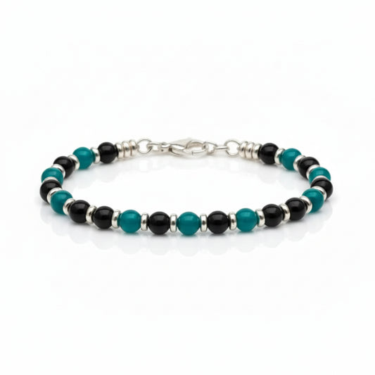 Bracciale Sassuolo – Onice Nero e Agata Verde