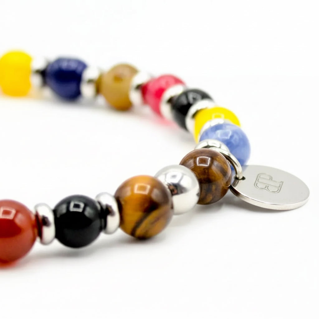 Bracciale stones pietre colorate elastico