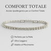 Bracciale Tennis Acciaio Zirconi Bianchi Placcato Titanio