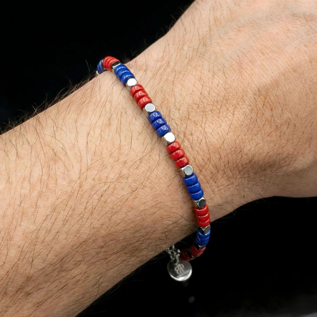 BRACCIALE URBAN FAN 02 ROSSO BLU