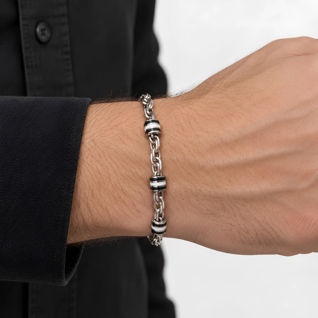 Steine: mehrfarbiges Hartsteinarmband