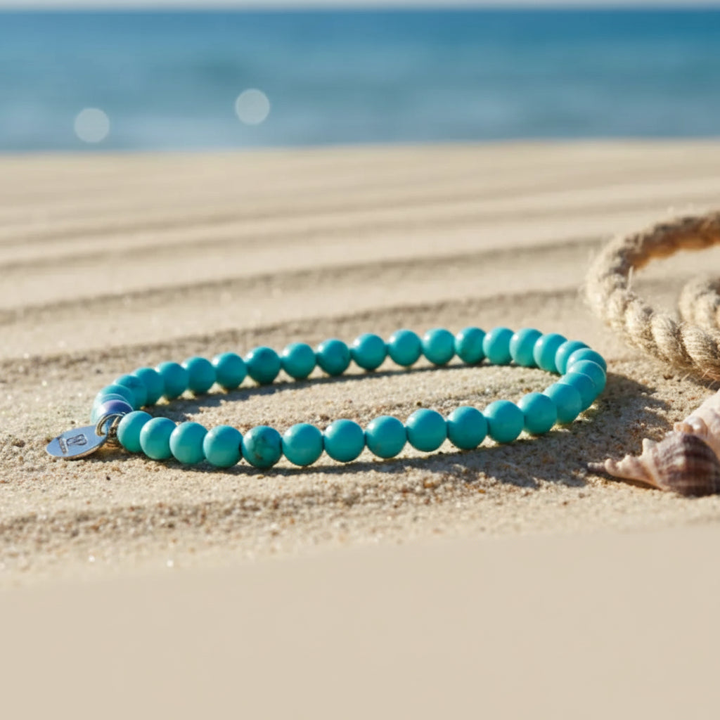 Stones bracciale turchese elastico