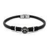 Bracciale Ancora Nautica Nero Intrecciato