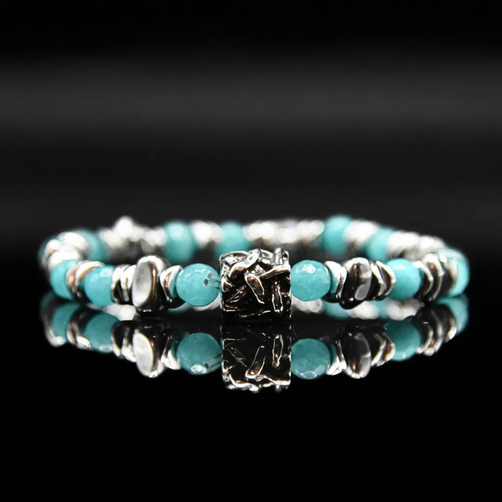 Lila Tigerauge-Armband PASSION mit Silberanschlüssen