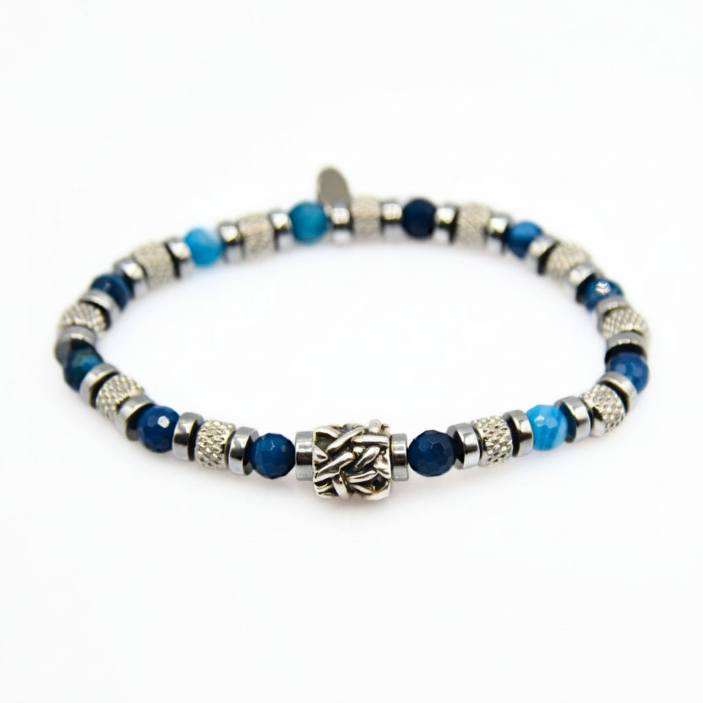 Lila Tigerauge-Armband PASSION mit Silberanschlüssen