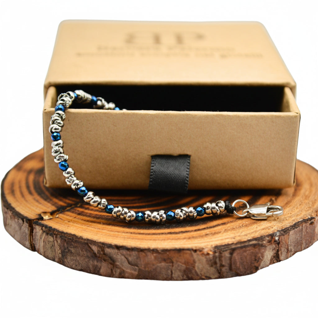 Braid Mini 2.0 Armband – 2 mm blauer Hämatit