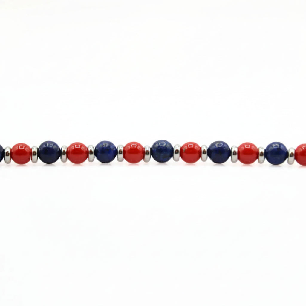 Steine: mehrfarbiges Hartsteinarmband