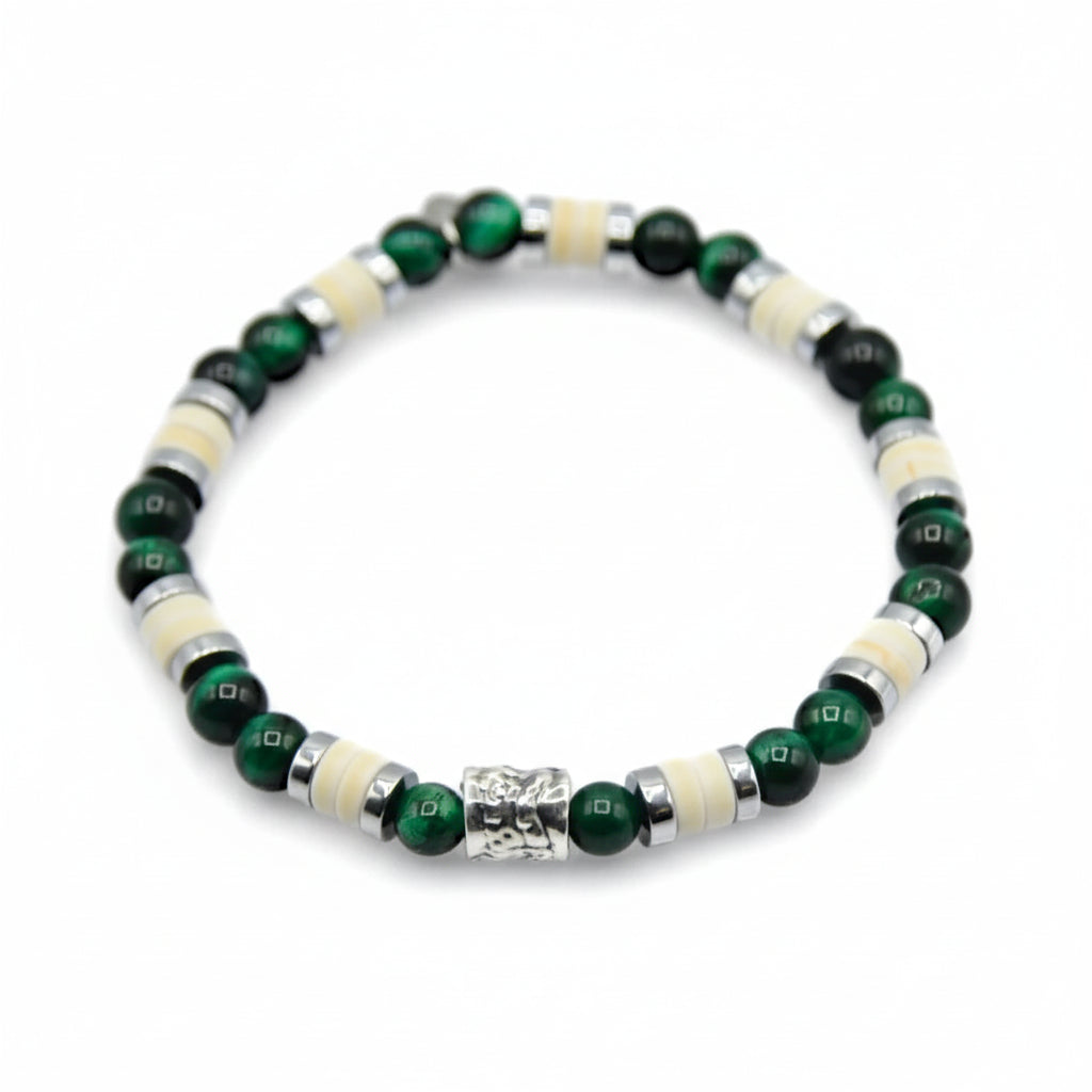 Lila Tigerauge-Armband PASSION mit Silberanschlüssen