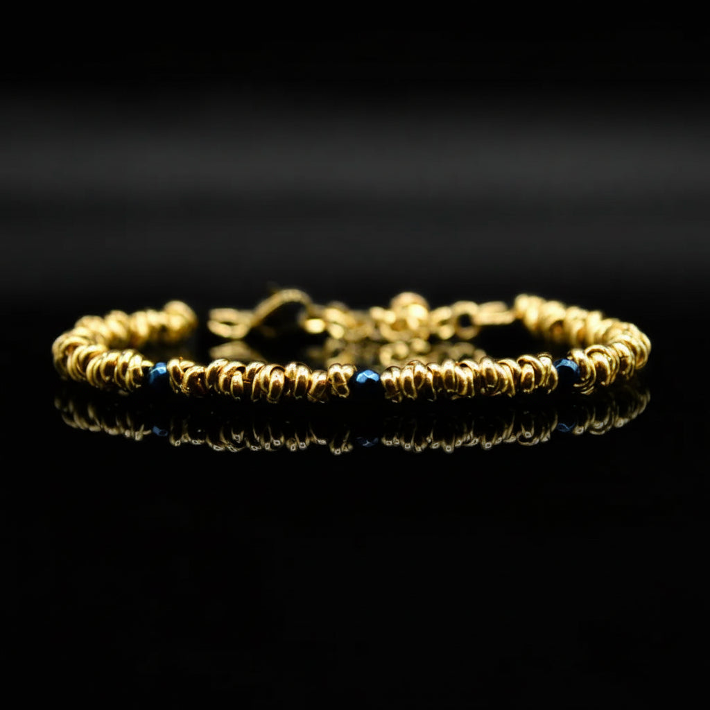 Braid Mini 2.0 Gold &amp; Blaues Armband