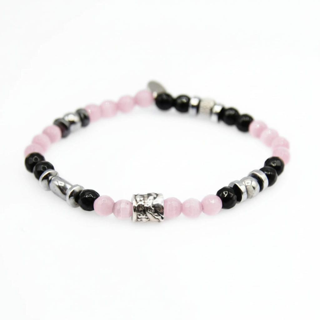 Lila Tigerauge-Armband PASSION mit Silberanschlüssen