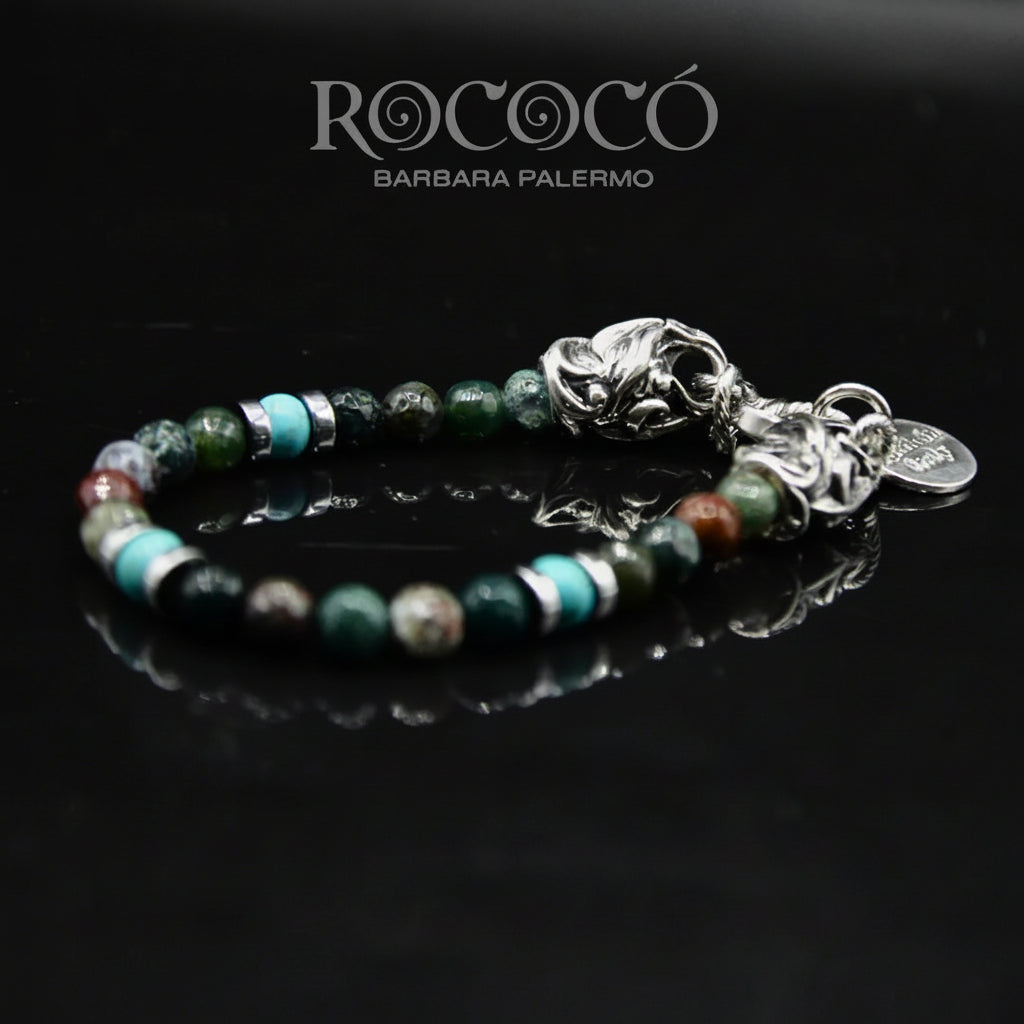INDIGO ROCOCÒ – Indisches Achat- und Türkisarmband