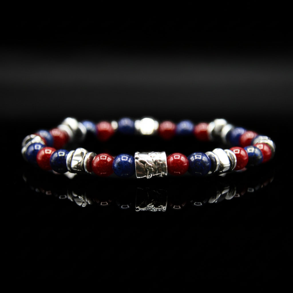 Steine: mehrfarbiges Hartsteinarmband