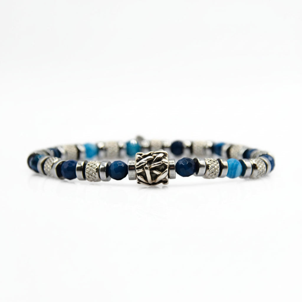 Lila Tigerauge-Armband PASSION mit Silberanschlüssen