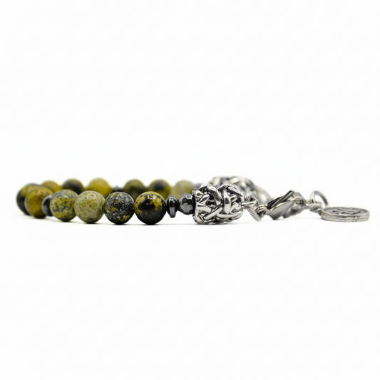 Salomon-Armband – Gelber Jaspis und Silber