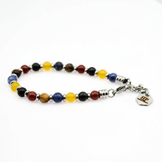 Steine: mehrfarbiges Hartsteinarmband
