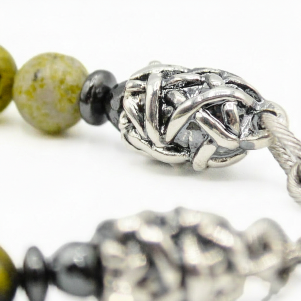 Salomon-Armband – Gelber Jaspis und Silber