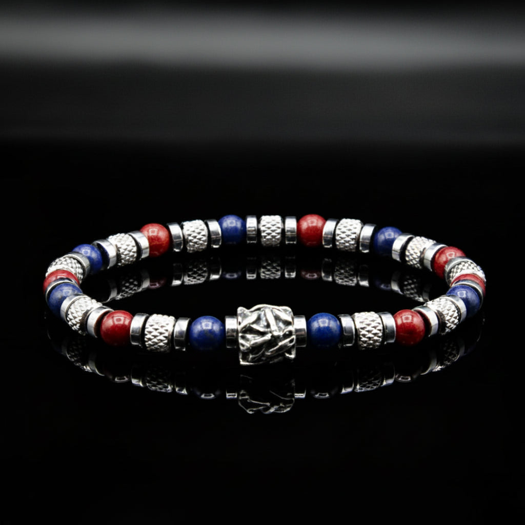 Lila Tigerauge-Armband PASSION mit Silberanschlüssen