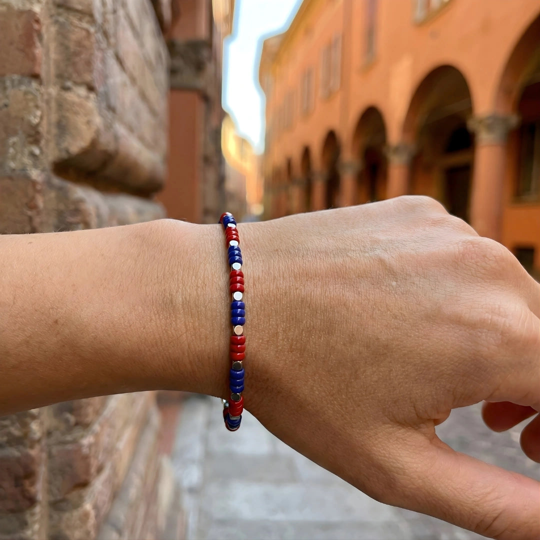 BRACCIALE URBAN FAN 02 ROSSO BLU