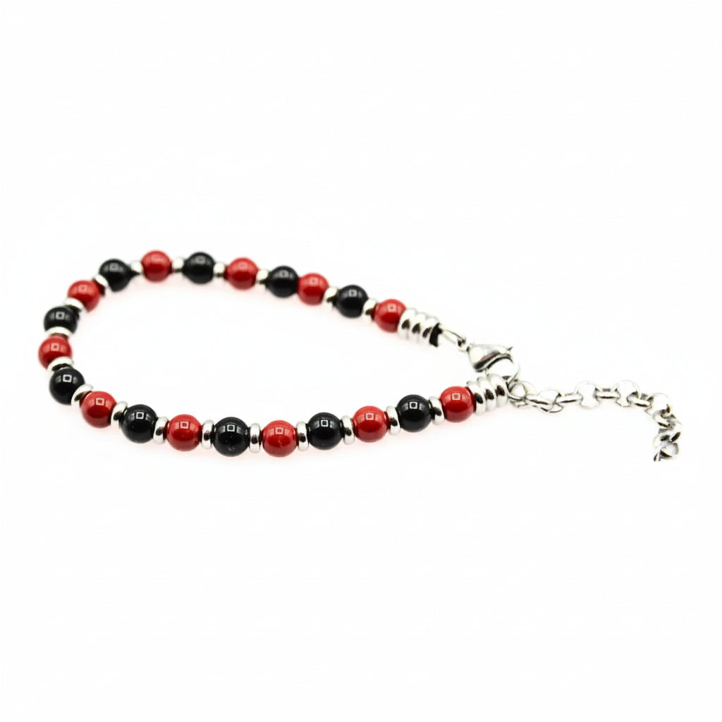 Braccialetto Rosso Nero - Passione e Stile Senza Tempo