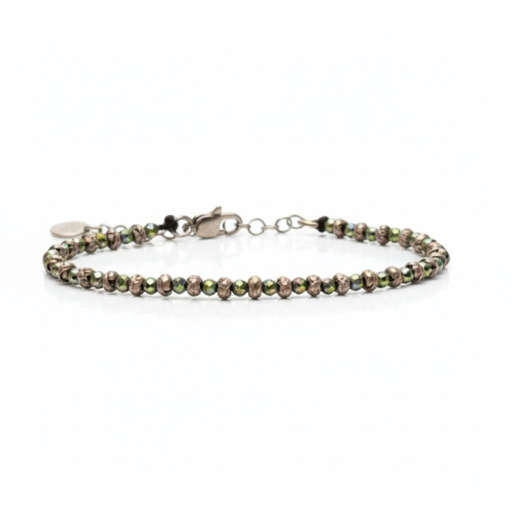 Braid Mini 2.0 Armband – Glänzender grüner Hämatit