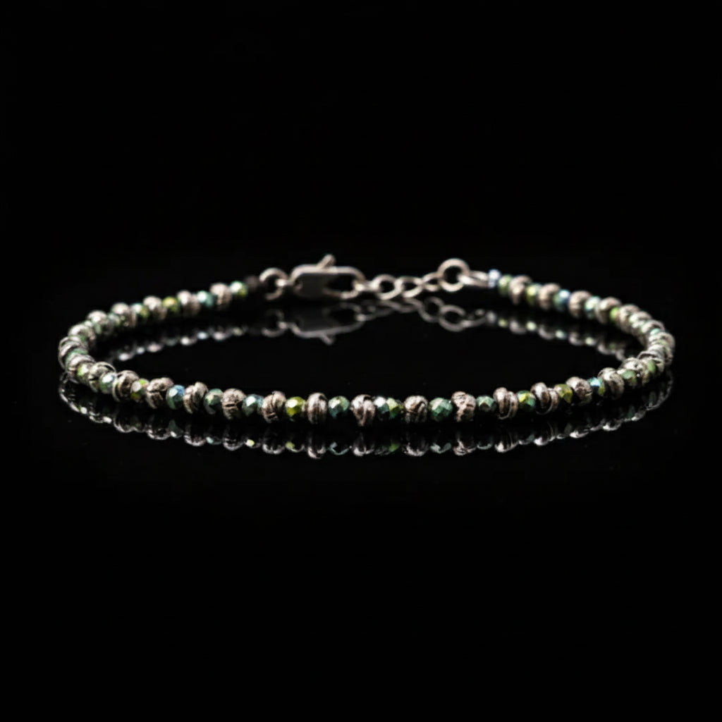 Braid Mini 2.0 Armband – Glänzender grüner Hämatit