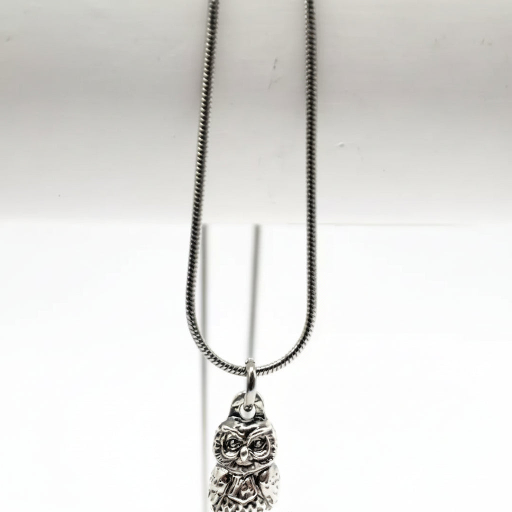 Etna Collana Owls Gufo con Pietra Lavica