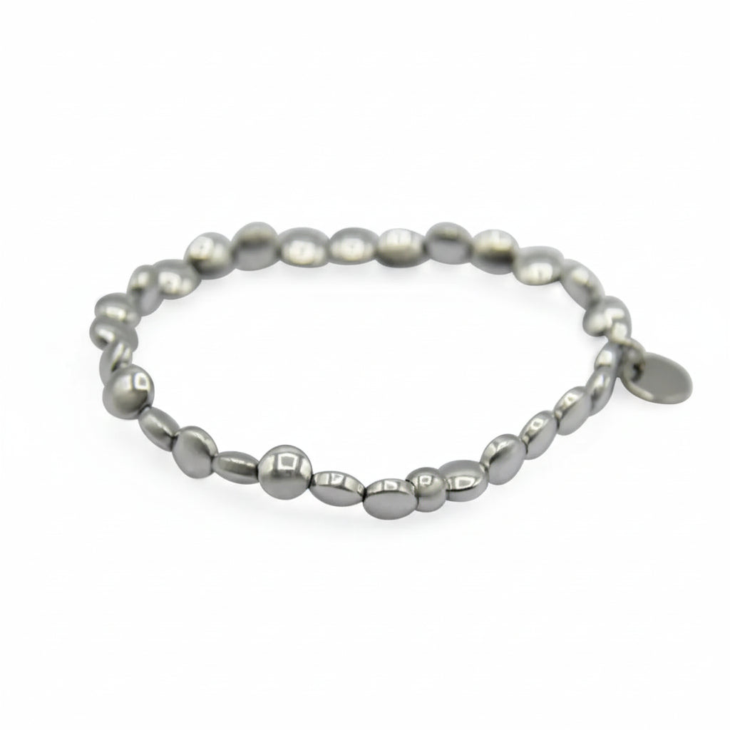 Eris Smile Armband aus 3 mm Silberhämatit
