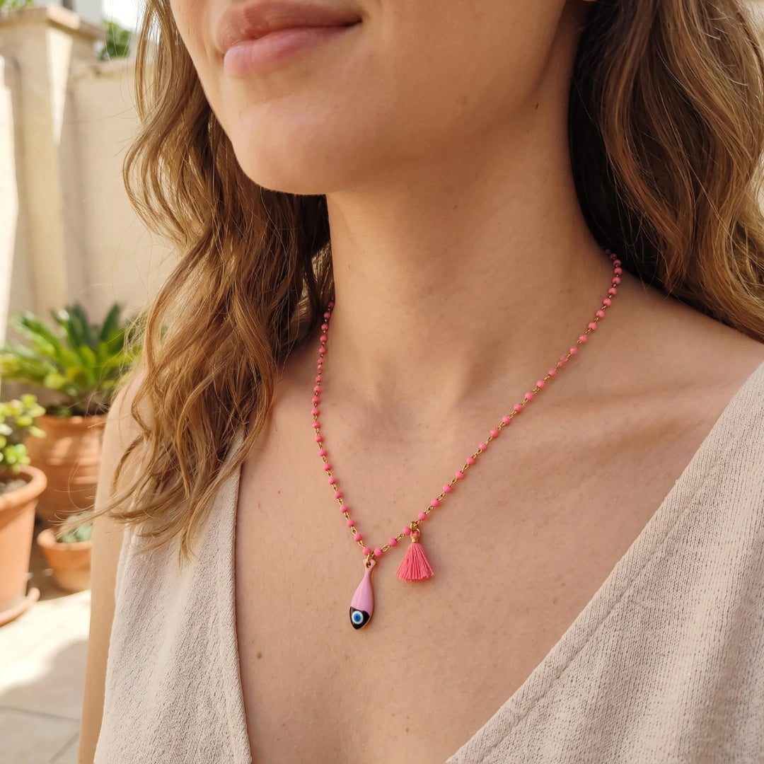 Collana Sea Pesce Rosa