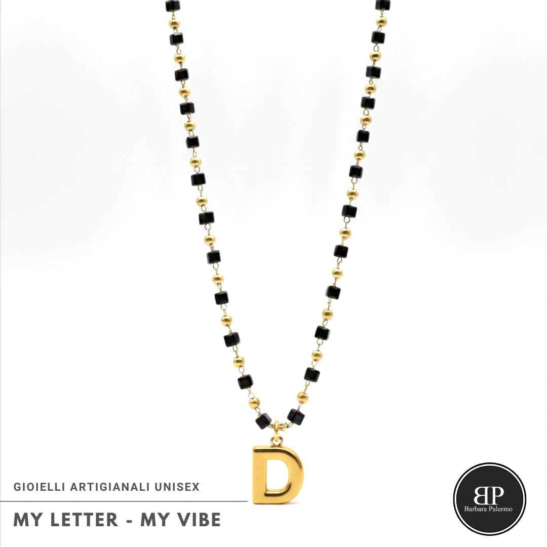 Collana My Letter Gold Edition | Acciaio 316L PVD Oro