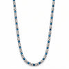 Collana  Braid Mini 2.0 Ematite Blu Lucida e Acciaio