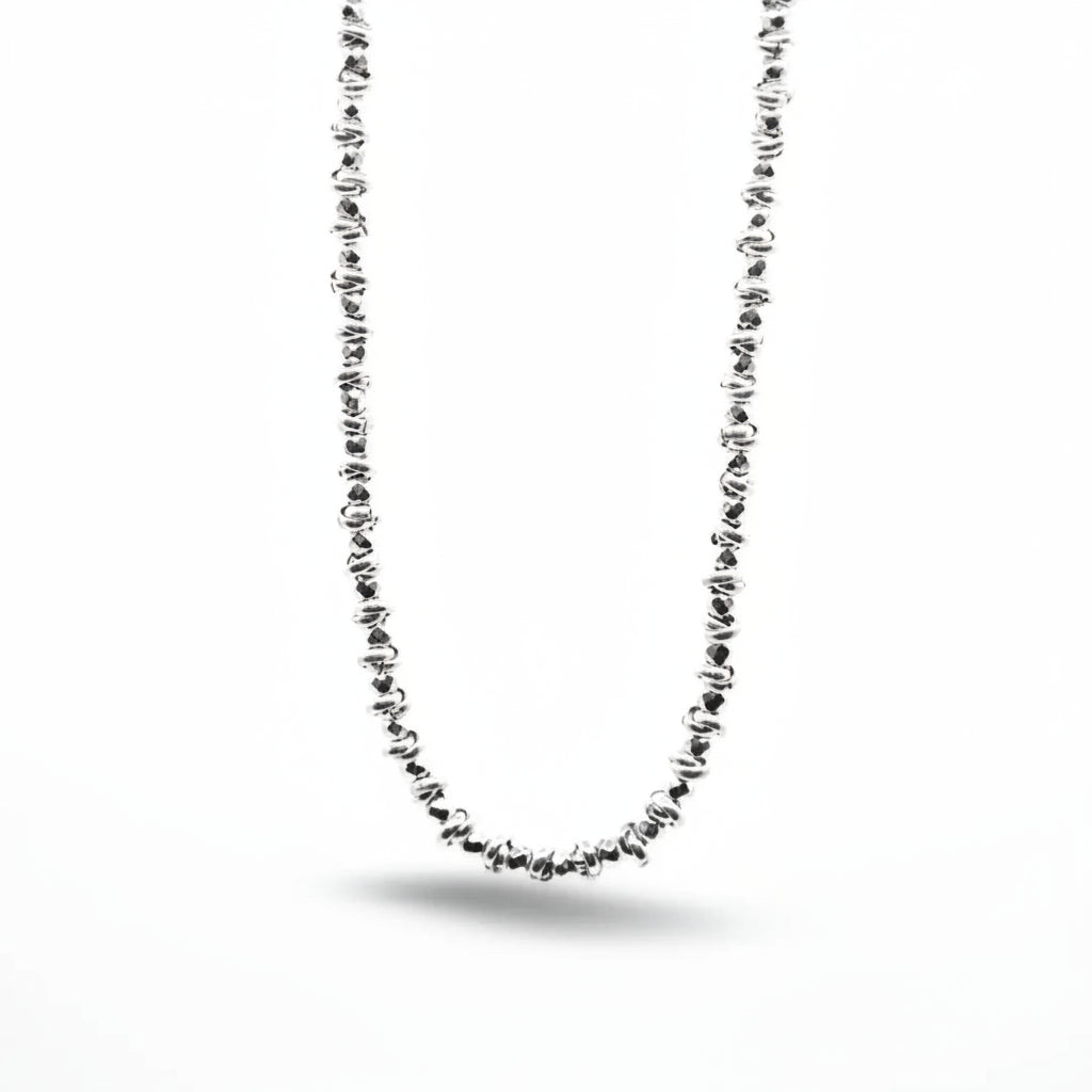 Collana Braid  Riflessi Argento in Stile Resistente