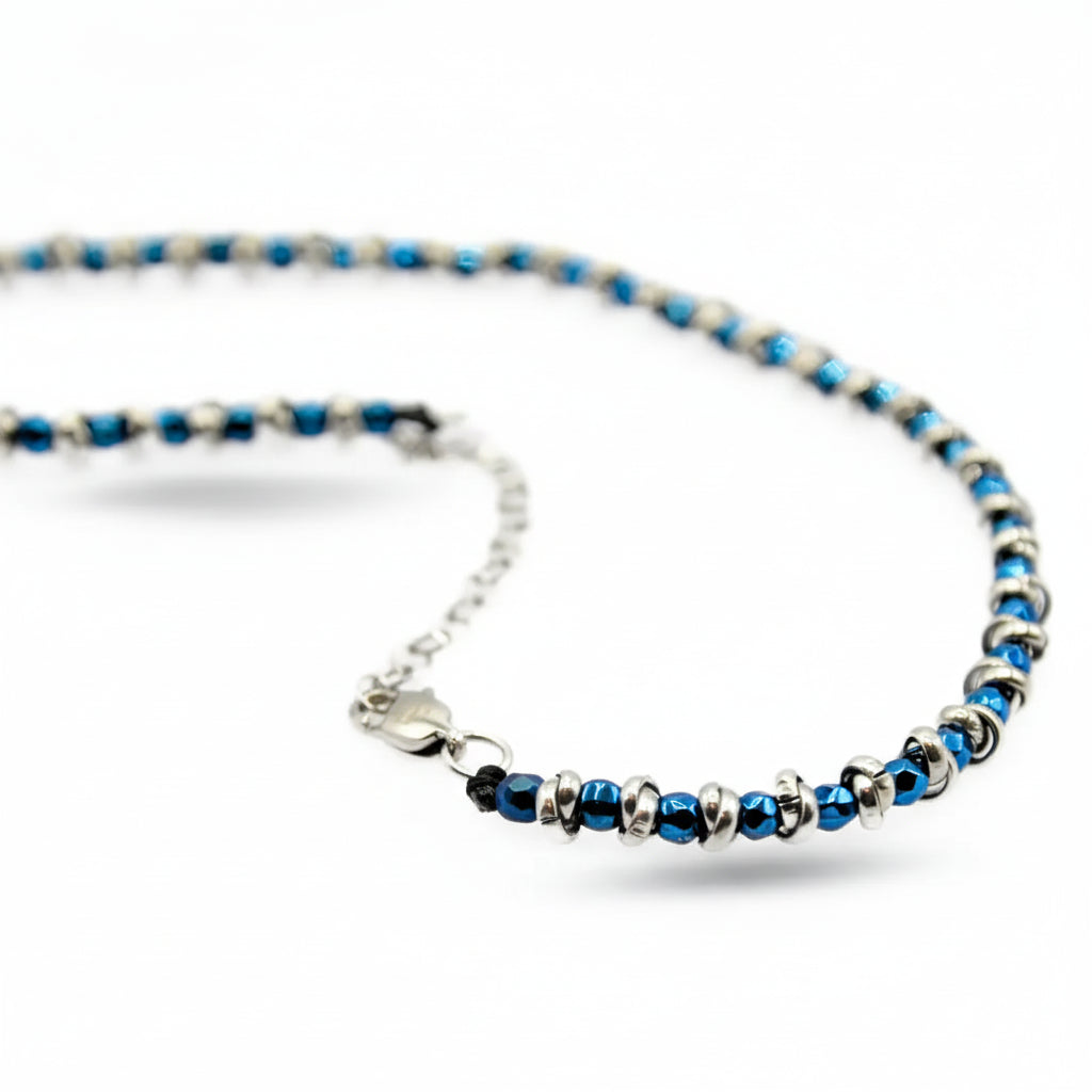 Collana Braid blu lucida Raffinatezza Senza Compromessi