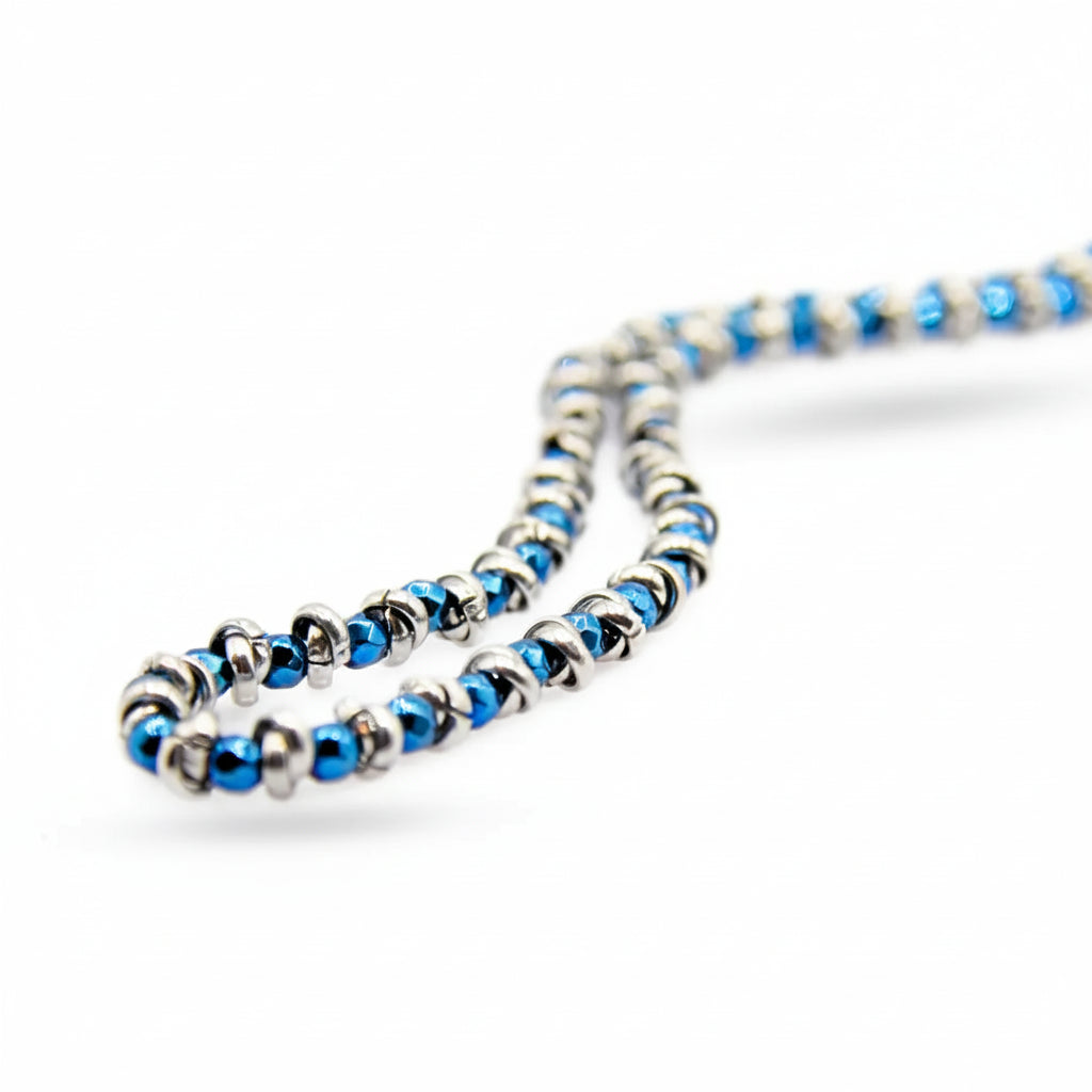 Collana Braid blu lucida Raffinatezza Senza Compromessi