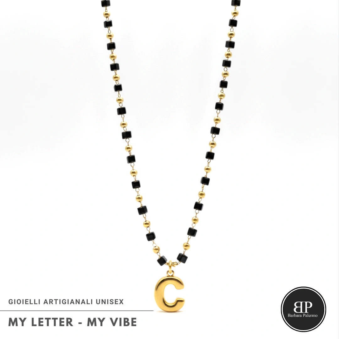 Collana My Letter Gold Edition | Acciaio 316L PVD Oro