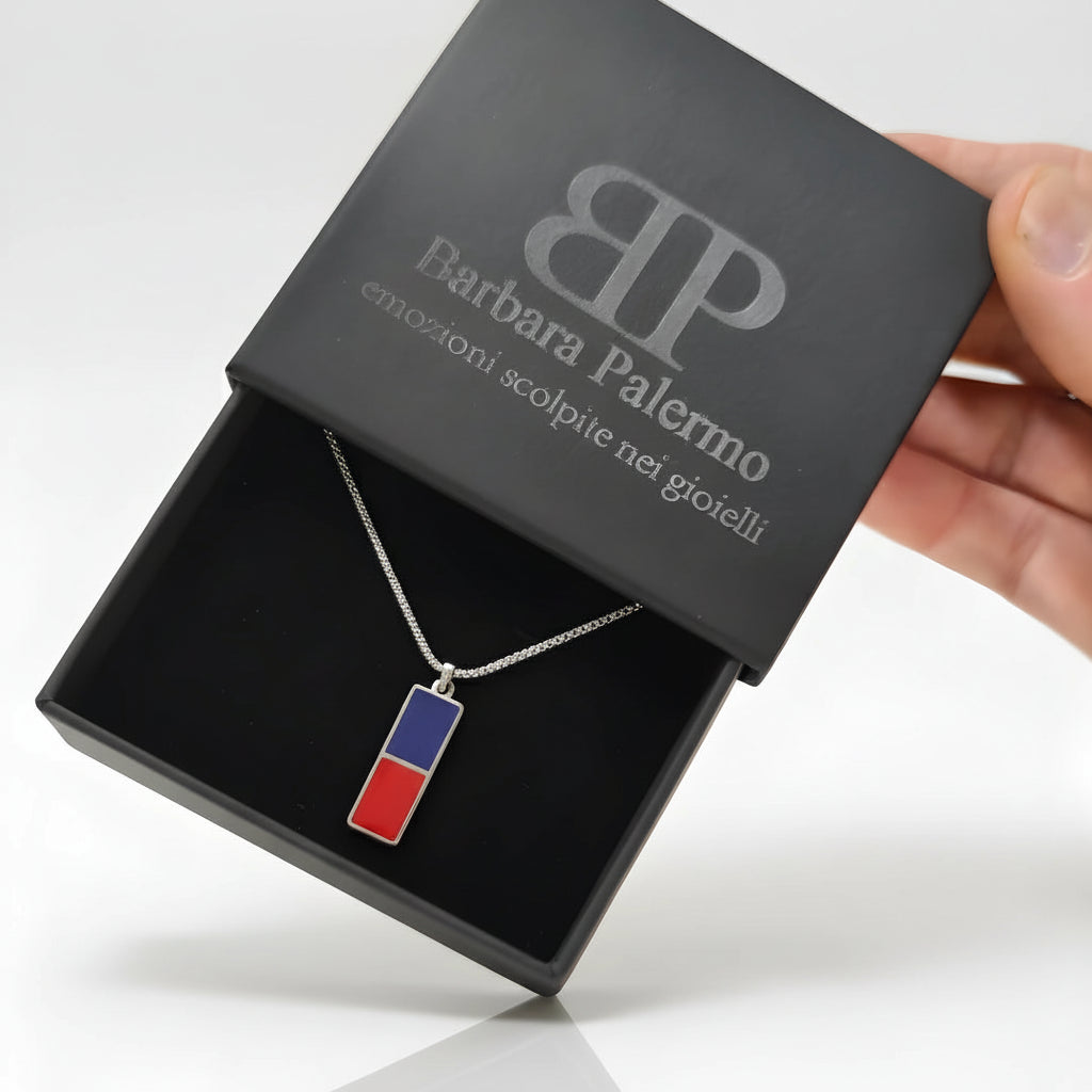 Collana Rosso Blu Elegance